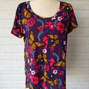 ✨NWT✨ LuLaRoe Classic T Large Floral Butterfly Print
